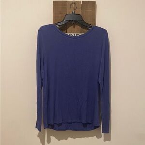 Blush Blue Long Sleeve Relaxed Blouse